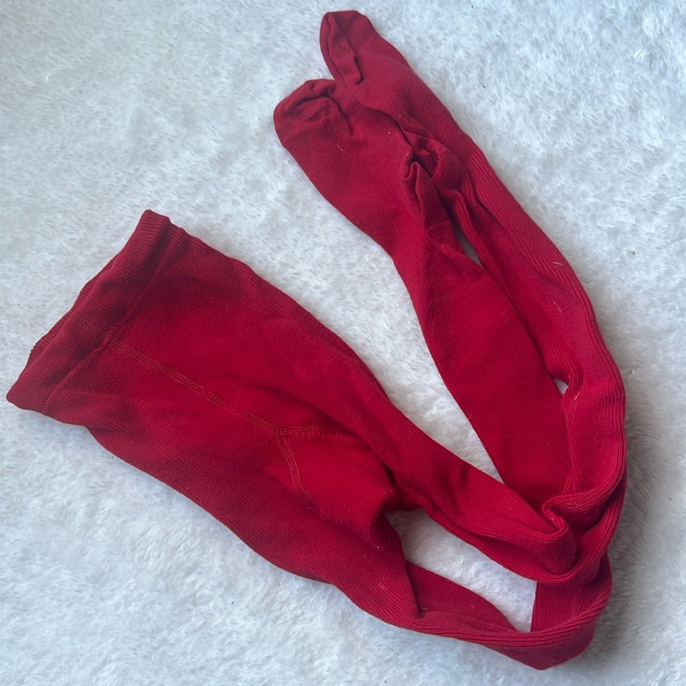 Hanna Andersson - 4T - Red Footed knit tights